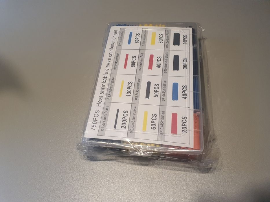 rurki termokurczliwe 780 sztuk różne średnice Nowe
