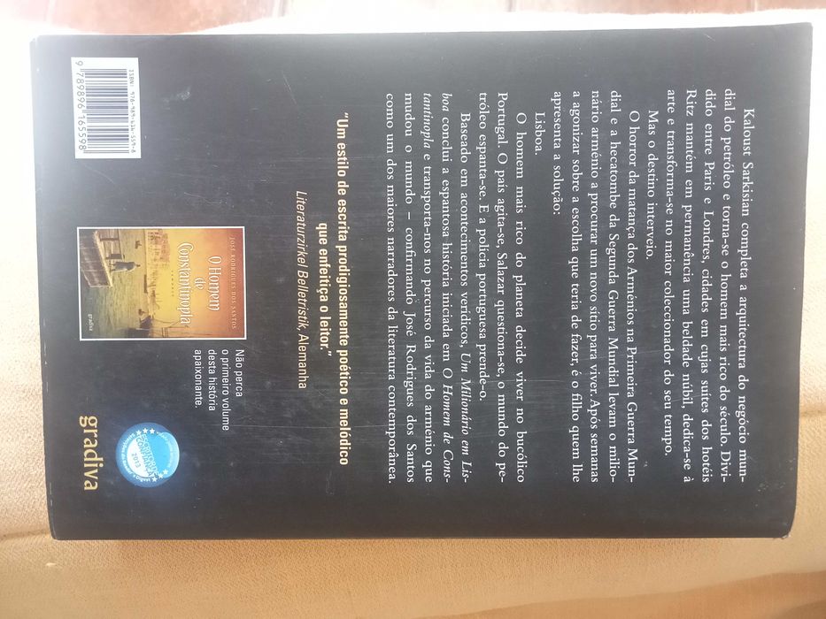 Um milionário em Lisboa, livro com portes incluídos