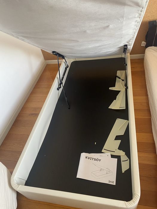 Cama solteiro 90x200 ikea + colchão + cabeceira oferta