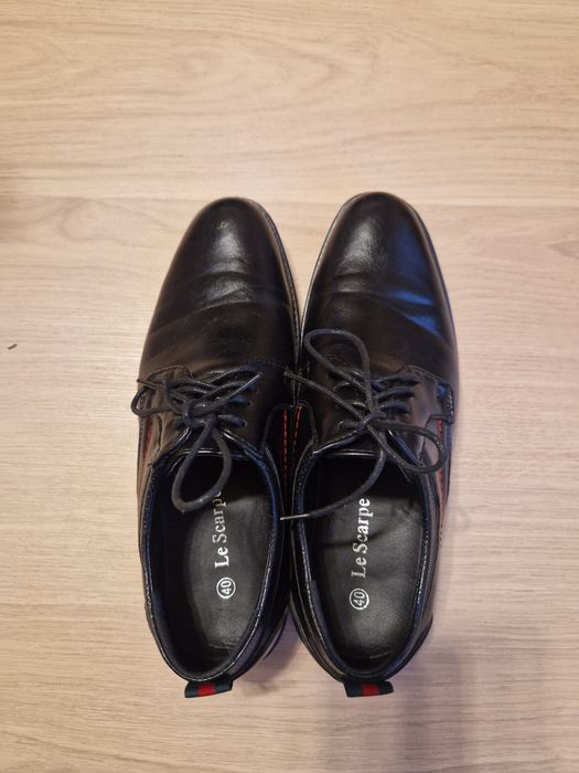 Buty eleganckie chłopięce męskie rozmiarze 40 czarne
