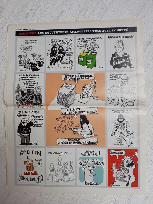 Jornal/Revista Charlie Hebdo - "Je Suis Charlie" N° 1178 14/01/2015