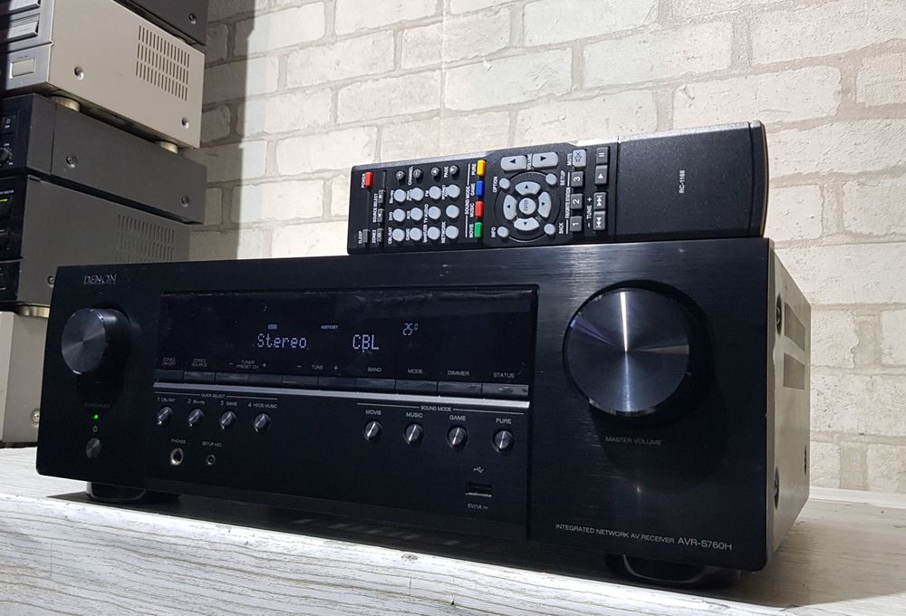 Пульт!5.1 AV ресивер  Denon AVR-S760,165Вт,AirPlay,Wi-Fi,8К, Bluetooth