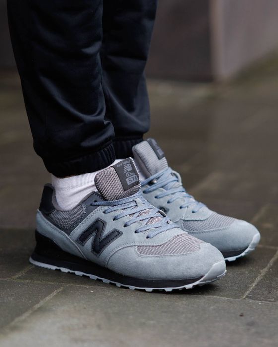 НОВИНКА! New Balance 574 Grey Black White 41 42 43 44 45 46 ню беланс
