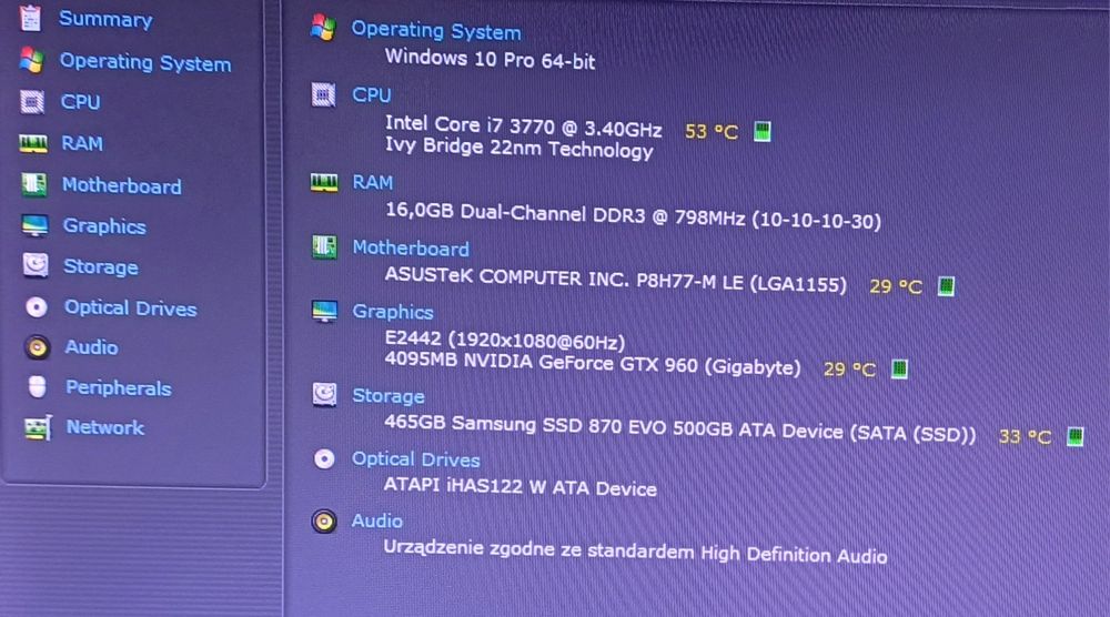 i7 3770 3.4 GHz / 16Gb hyperx