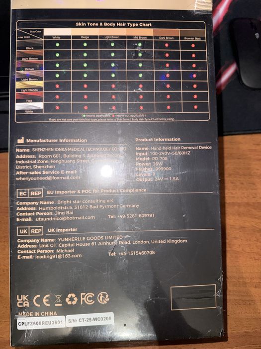 Фотоэпилятор новый