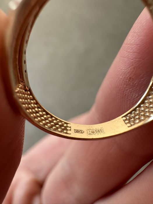 Золотое кольцо 585 пробы, золото, перстень,  золото 585