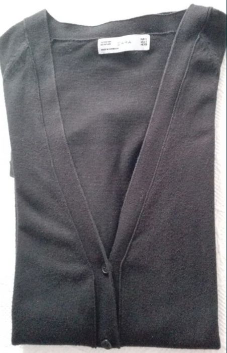 Casaco de algodão preto Zara