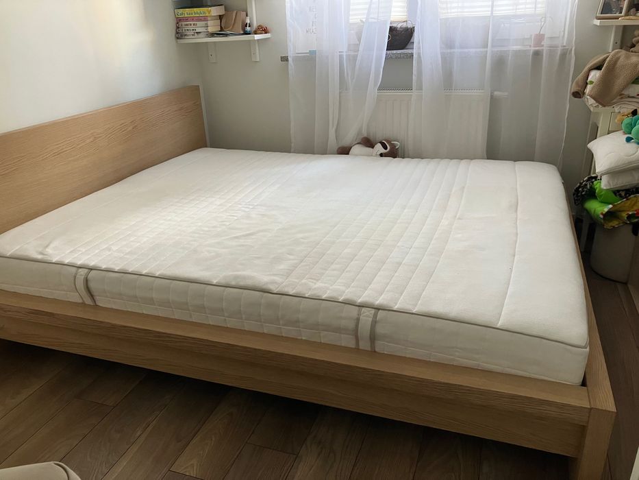 Łóżko ikea Malm + materac myrbacka