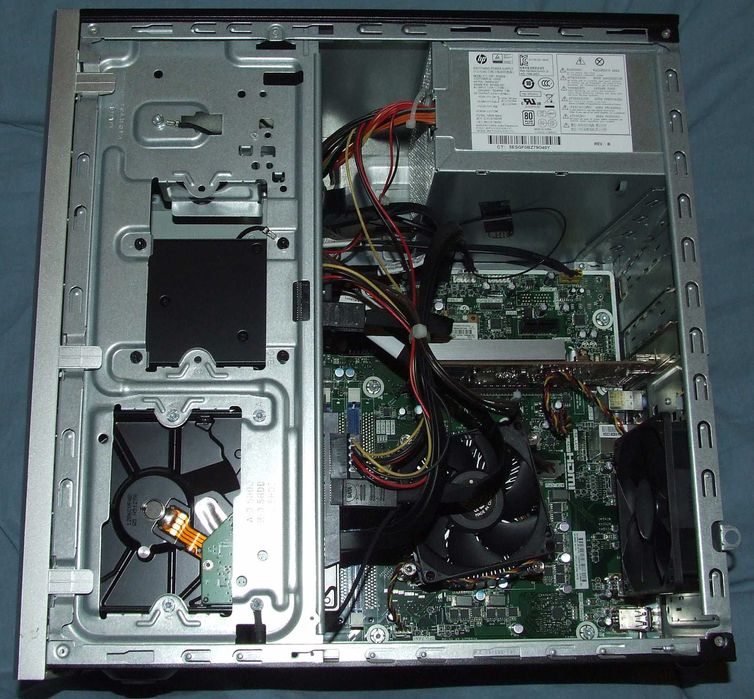 Mini komputer HP AMD 4x 3,4GHz ssd dvdrw czytnik 3w1 wifi win 10