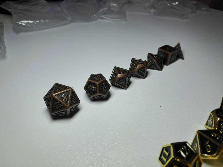 Набір металевих кубів/Набор кубов/Кубики/ДнД/D&D/DnD/Dungeons and Dragons/Dice Set