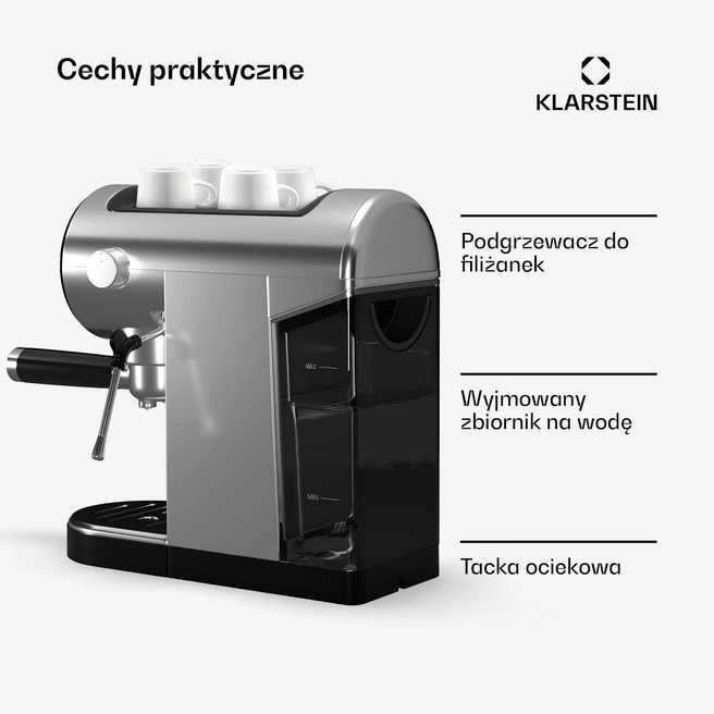 Dotykowy Ekspres ciśnieniowy Furore Klarstein 20Bar Nowy Wada N5