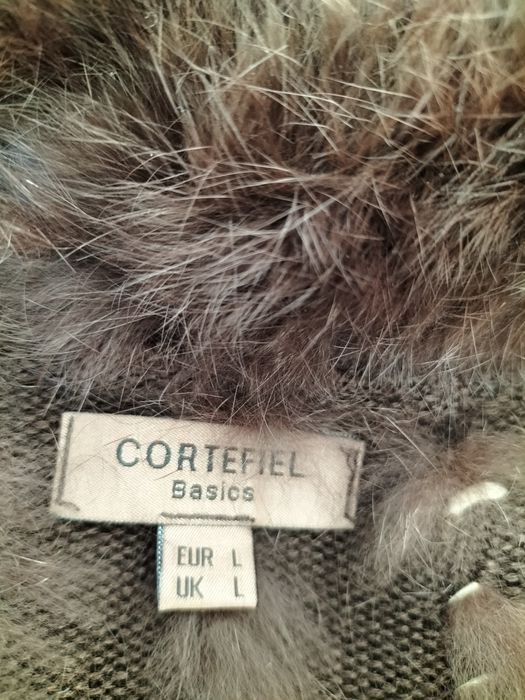 Casaco de pele tricotado