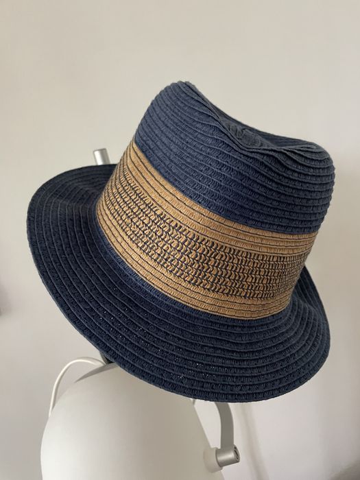 Kapelusz letni słomkowy 54-56 cm fedora grantowy