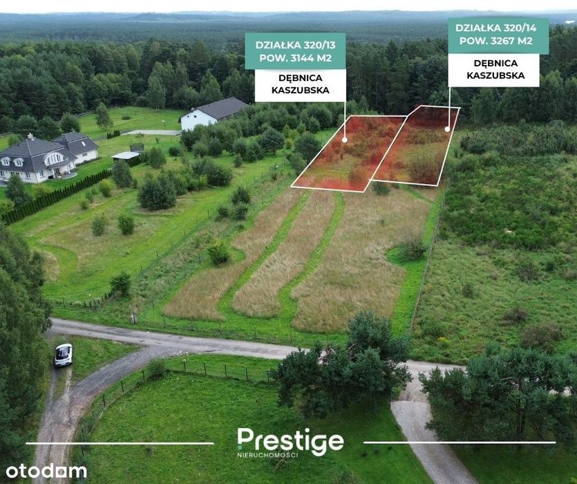 2 działki budowlane z wydanymi warunkami zabudowy I Dębnica Kaszubska