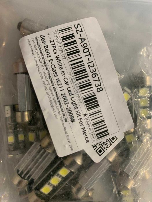 3 Kits de 27 luzes Led brancas para Mercedes Benz E-Class W211