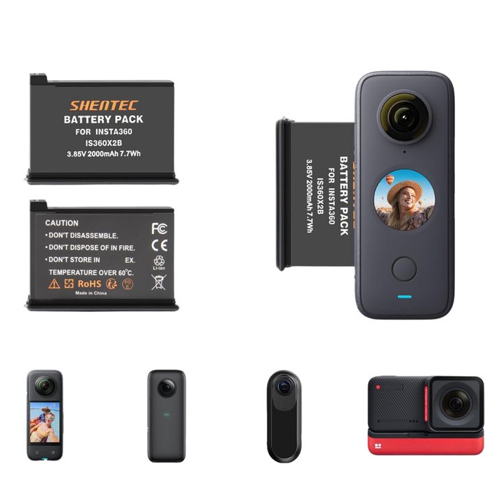 3× akumulator 3,85V 2000mAh potrójna ładowarka USB-C Insta360 ONE X2