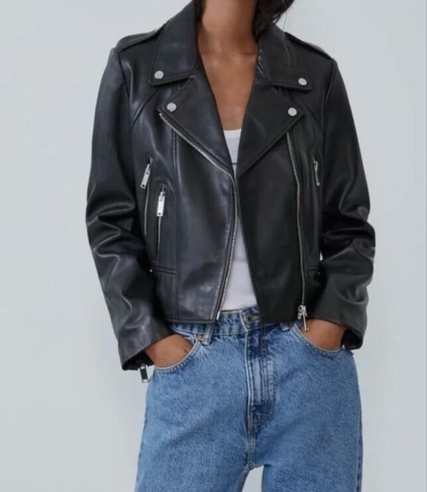 Шкіряна куртка Косуха ZARA Оригінал розмір S-M