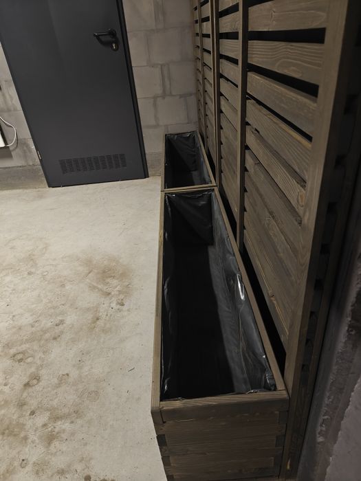 2 donice z pergola nowe drewniane