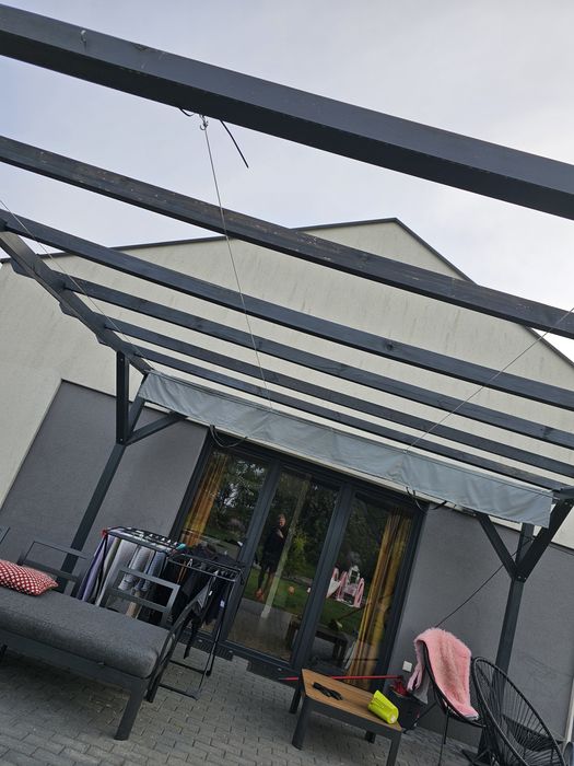 Pergola drewniana 4x4 z żaglem