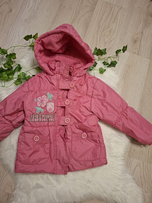 Różowa kurtka ocieplana,104 ,110