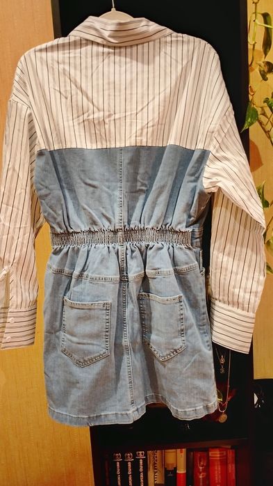 Sukienka jeans z koszulą nowa
