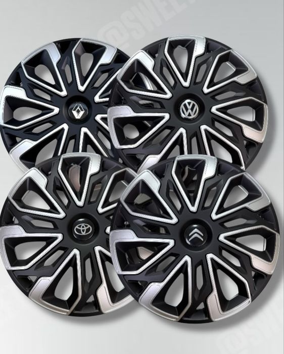 Ковпаки на колеса Estoril silver&black R15 колпаки на диски