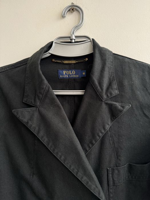 Polo Ralph Lauren Women’s Double-Breasted Captain Jacket — Чорний джинсовий жакет, Size 10