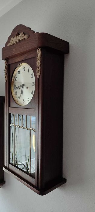 392 Zegar wiszący mechaniczny Junghans z 1933 roku - antyk