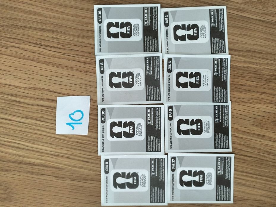 Cromos do mundial pacote de 8