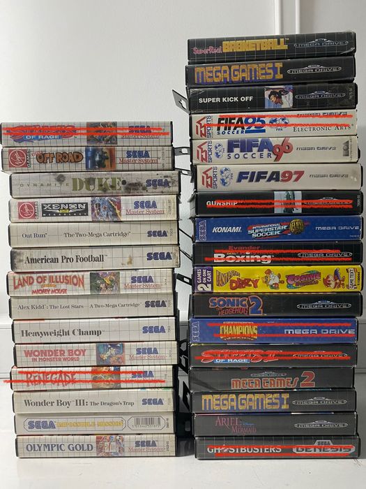 Lot De 50 Stickers SEGA – Scellés – Master System, Mega Drive – Autocollants Neufs