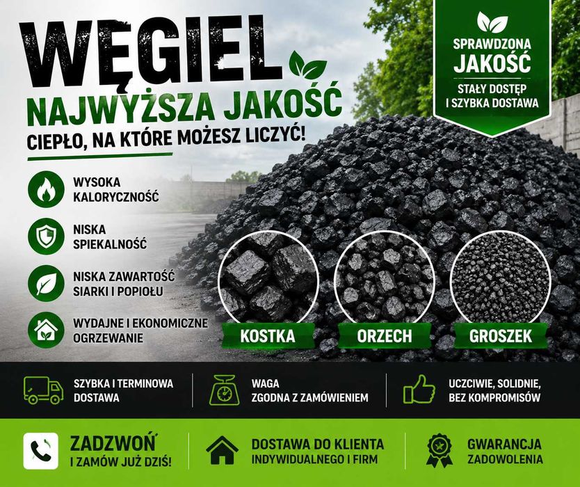 WĘGIEL kostka orzech groszek groszek