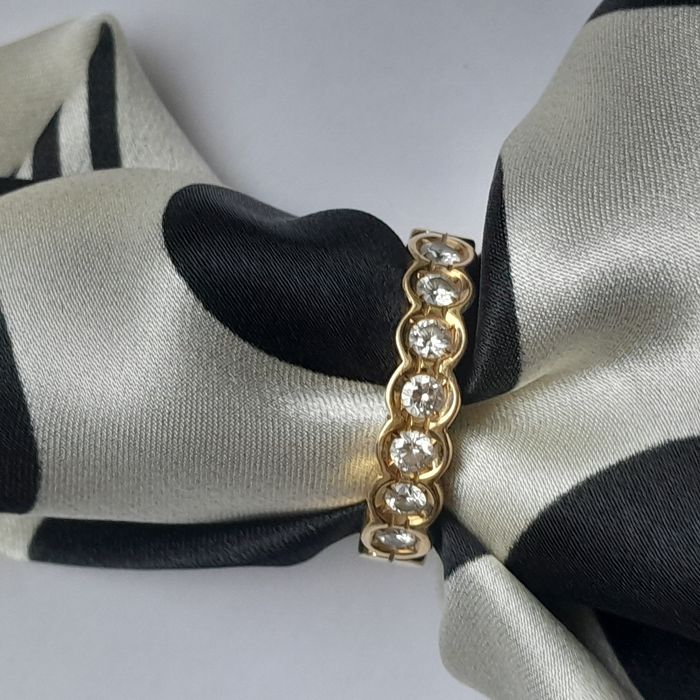 R.16 Obrączka 3.9g  Brylanty 0.5ct Złoto 585 WYCENA