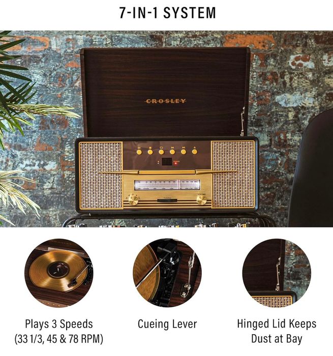 Програвач із вбудованою акустикою Crosley Rhapsody