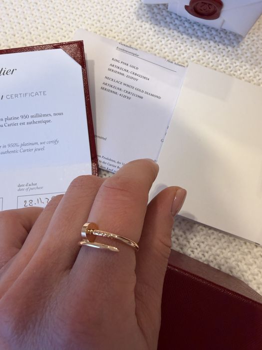 Cartier JUSTE UN CLOU каблучка rose gold 54 розмір