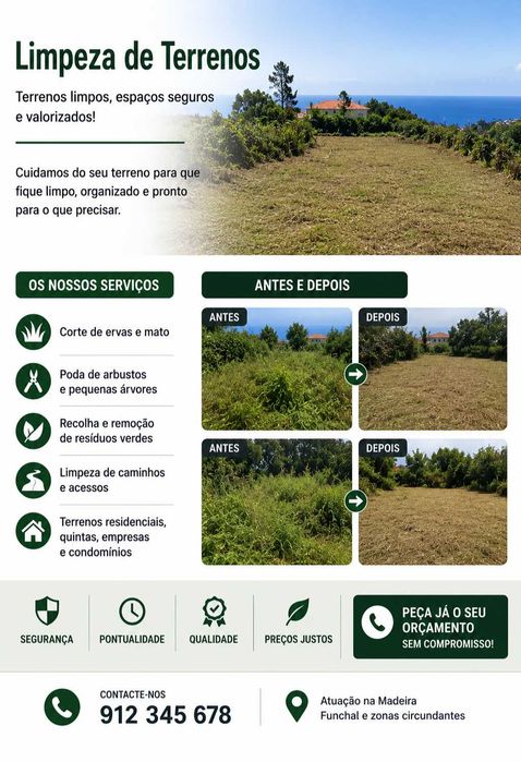 Título: Limpeza de terrenos e mato – Madeira