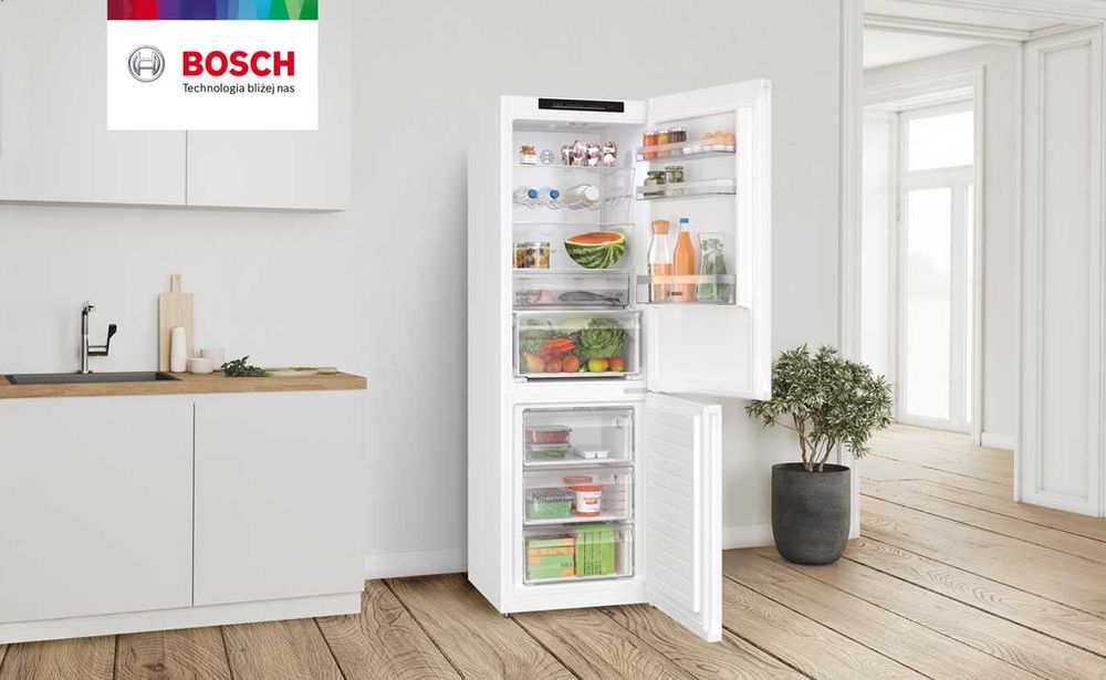 Bosch KGN362WDF No Frost 186cm Biała Komora Zero VitaFresh