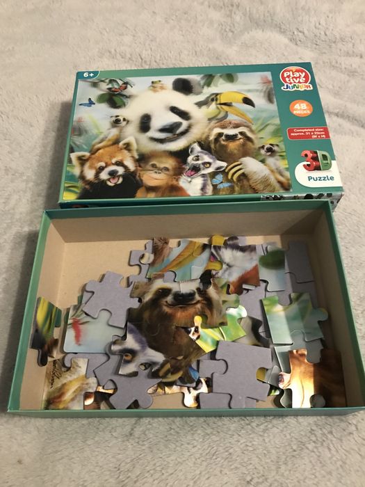 Puzzle 48 elementow Panda 3D