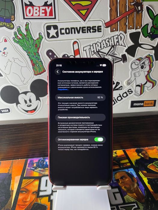 iPhone 11 АКБ 92% Red красный айфон