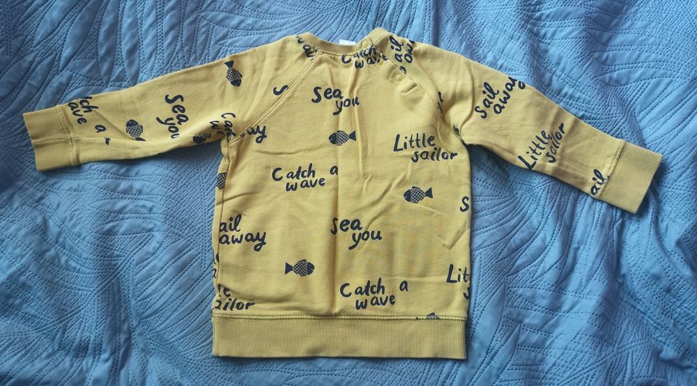 Bluza żółta napisy H&M 92-98cm