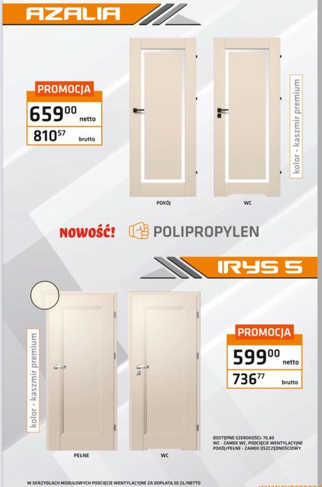 drzwi wewnętrzne  pokojowe łazienkowe ramowe