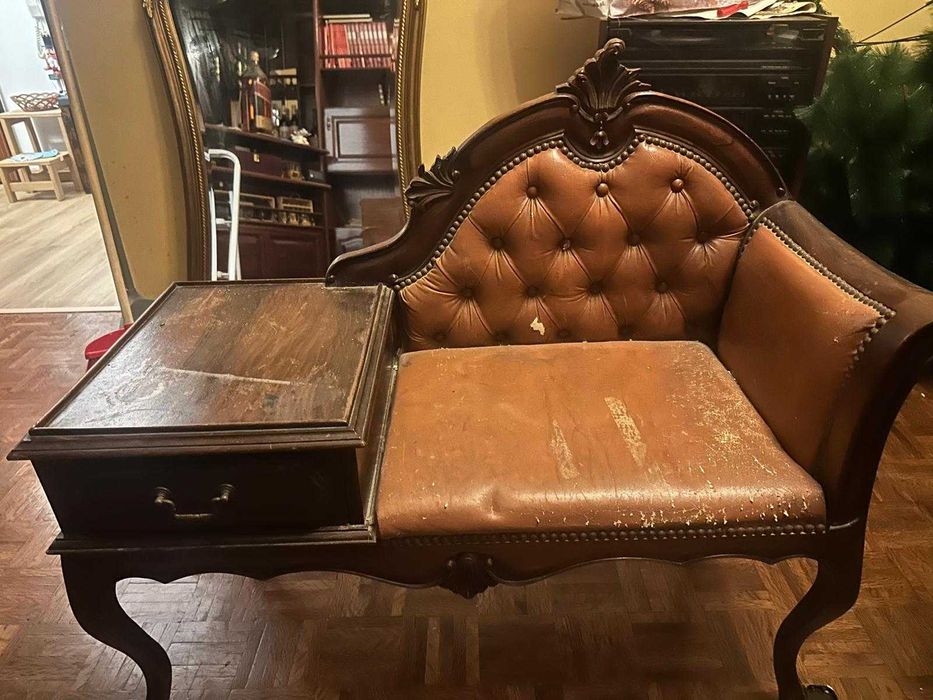 mesa cadeira de telefone - PARA RESTAURO