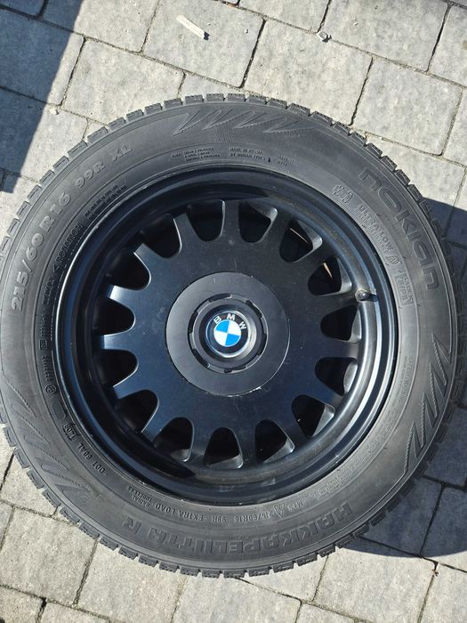 Felgi BMW E32/31 E34 E36 E38 E39 E60/65 F czarne style 6 opony gratis.