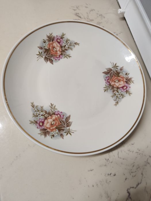 Talerz do wędlin Vintage PRL ozdobny