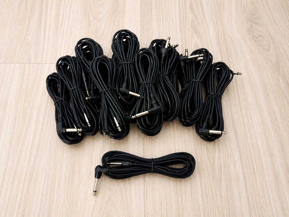 Kable Jack 6,3 mm 3m NOWE | Prosty-Prosty / Prosty-Kątowy | Gitara, Audio, Wzmacniacz, Mikser | 24 szt | Hurt