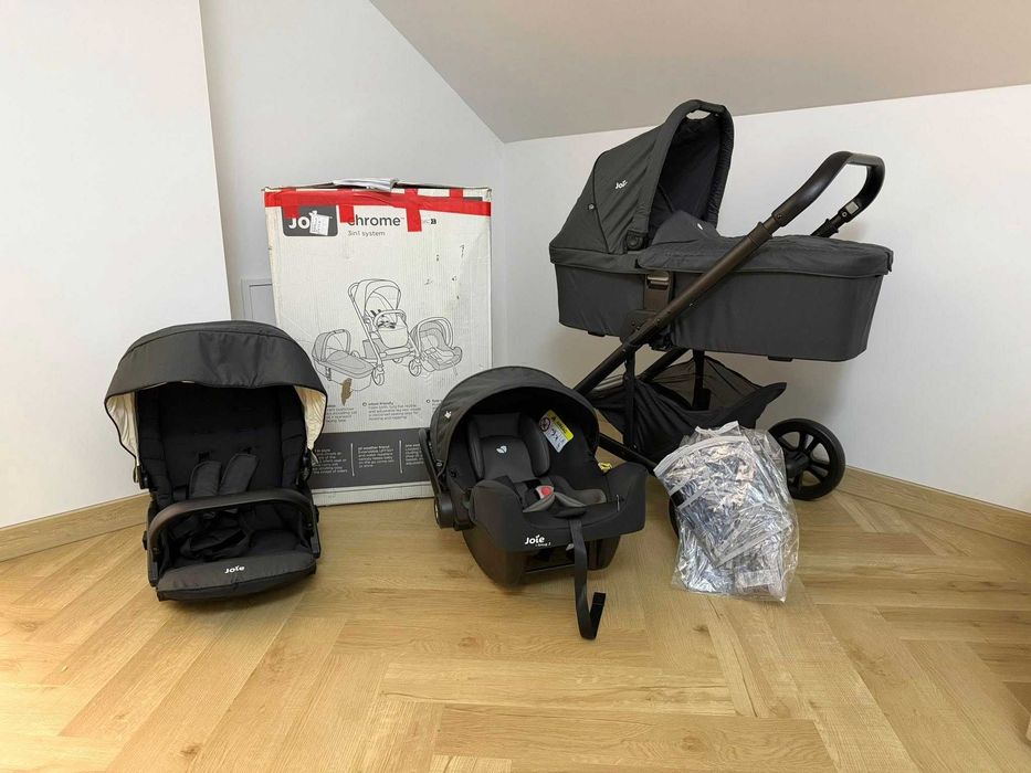 Nowy Joie Chrome Trio zestaw 3w1 Ember Wózek