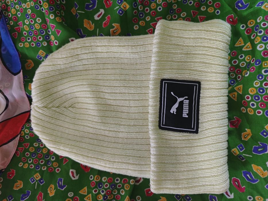 Шапка Пума лимонного кольору