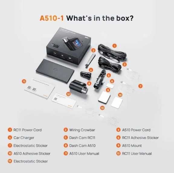 Авто реєстратор 70mai A810s/ A510 4K GPS ADAS НОВИНКА авто