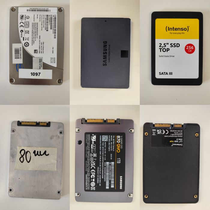 SSD Samsung 1 t  Intenso 256 GB kigston 120 GB 100 % життя накопичувач