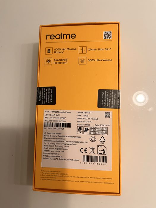 Note 70T realme 4/128GB