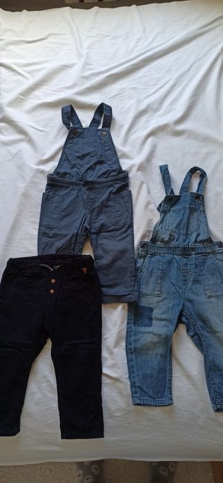 Spodnie ogrodniczki sztruksy h&m 86